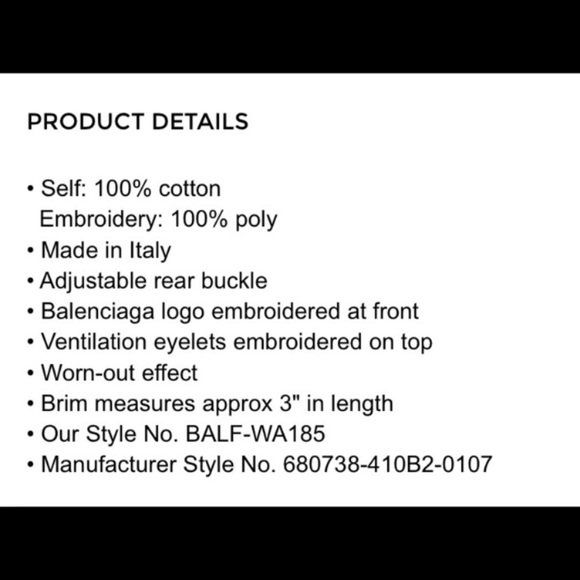 🆕Balenciaga Diagonal Logo Cap - Spring 2022 - Picture 8 of 8